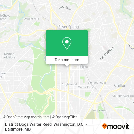 District Dogs Walter Reed map