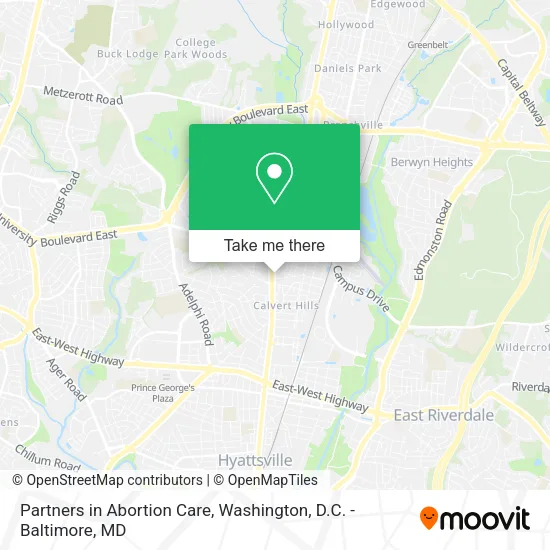 Partners in Abortion Care map