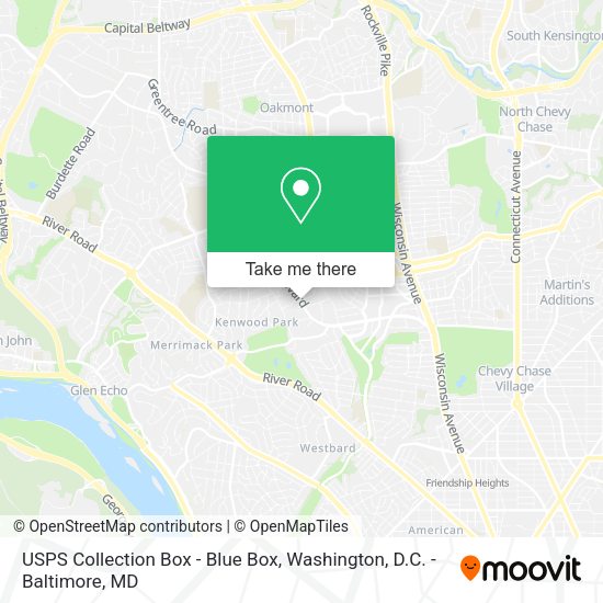 USPS Collection Box - Blue Box map