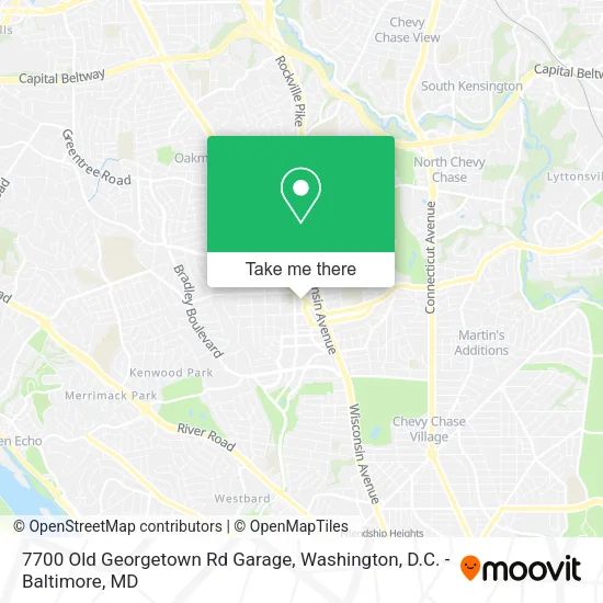 Mapa de 7700 Old Georgetown Rd Garage