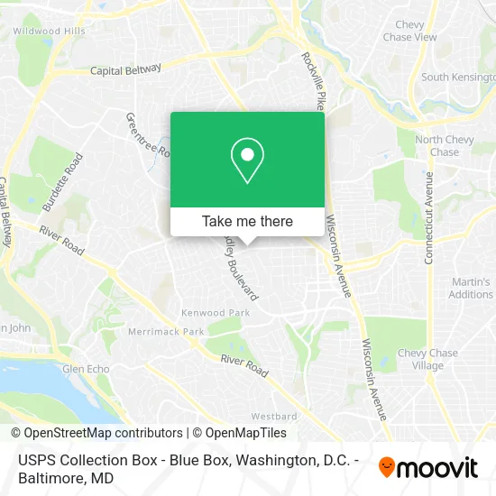 USPS Collection Box - Blue Box map