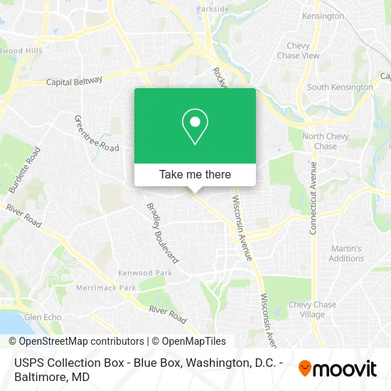 USPS Collection Box - Blue Box map