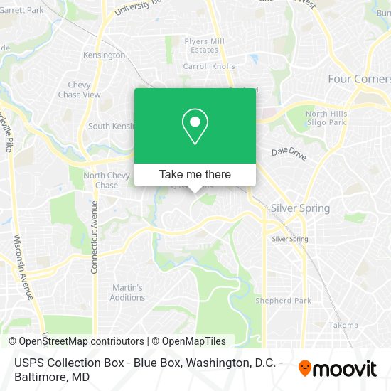 USPS Collection Box - Blue Box map