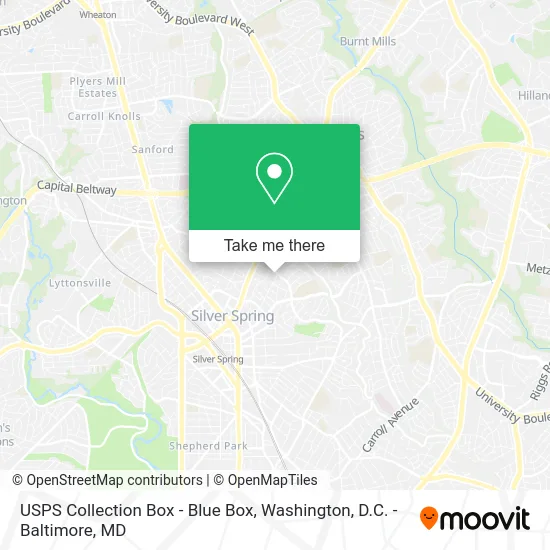 USPS Collection Box - Blue Box map