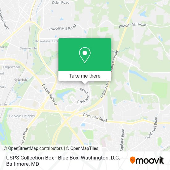 USPS Collection Box - Blue Box map