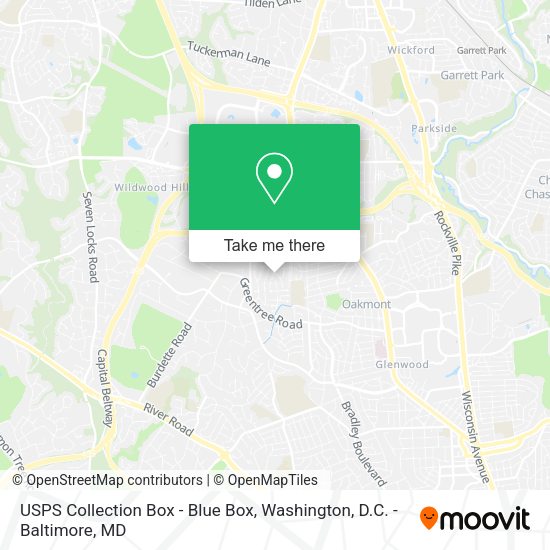 USPS Collection Box - Blue Box map