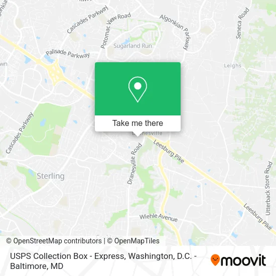 Mapa de USPS Collection Box - Express