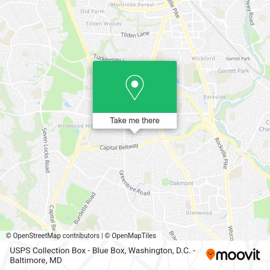 USPS Collection Box - Blue Box map