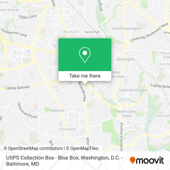 USPS Collection Box - Blue Box map