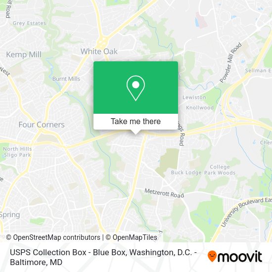 USPS Collection Box - Blue Box map