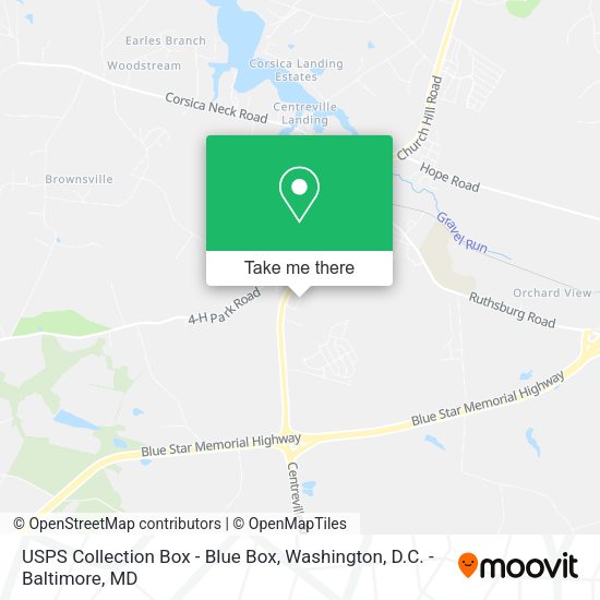 USPS Collection Box - Blue Box map