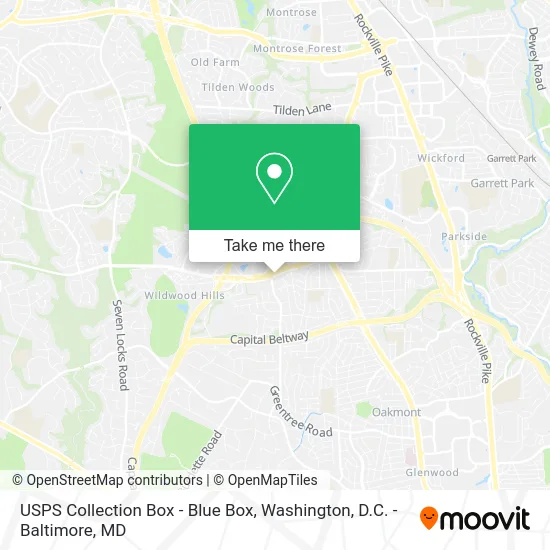 USPS Collection Box - Blue Box map