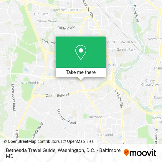 Bethesda Travel Guide map