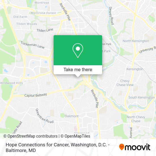 Hope Connections for Cancer map