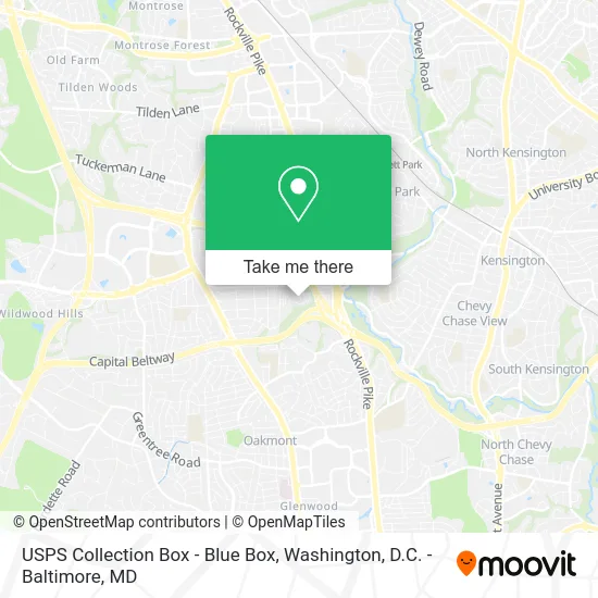 USPS Collection Box - Blue Box map