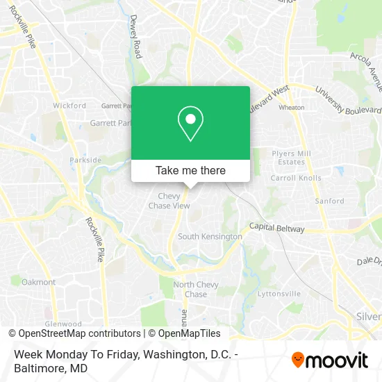 Week Monday To Friday map