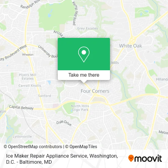 Ice Maker Repair Appliance Service map