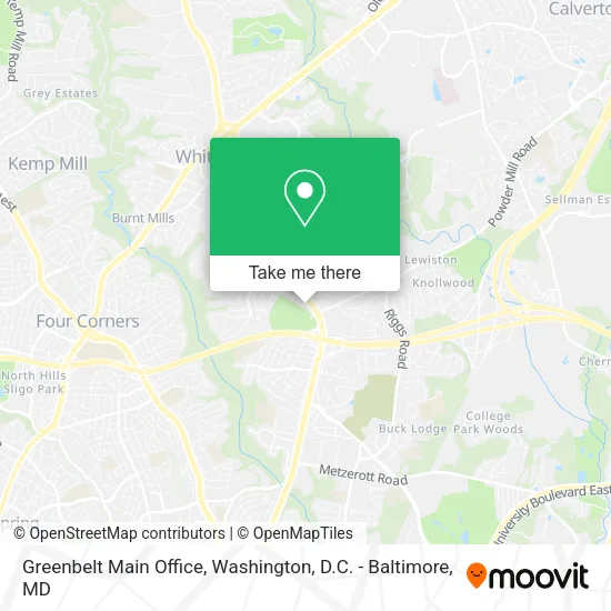 Mapa de Greenbelt Main Office