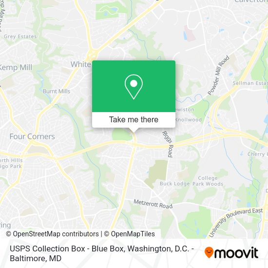 USPS Collection Box - Blue Box map