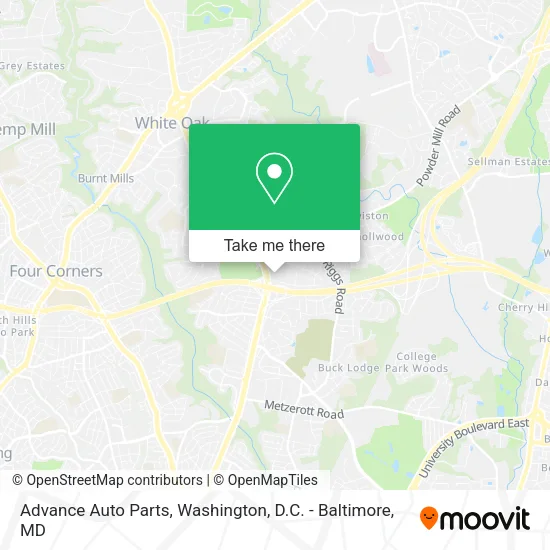 Mapa de Advance Auto Parts