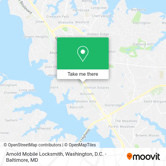 Arnold Mobile Locksmith map