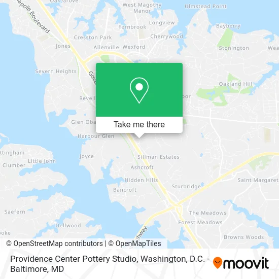 Providence Center Pottery Studio map