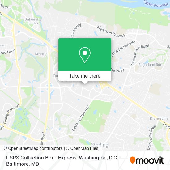 USPS Collection Box - Express map