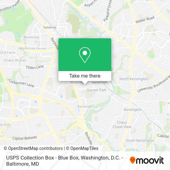 USPS Collection Box - Blue Box map