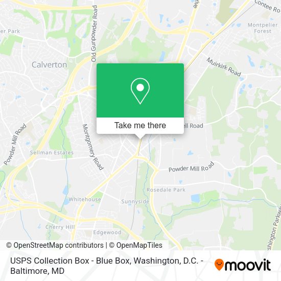 USPS Collection Box - Blue Box map