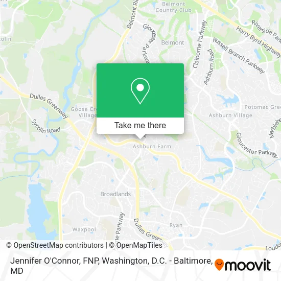 Jennifer O'Connor, FNP map