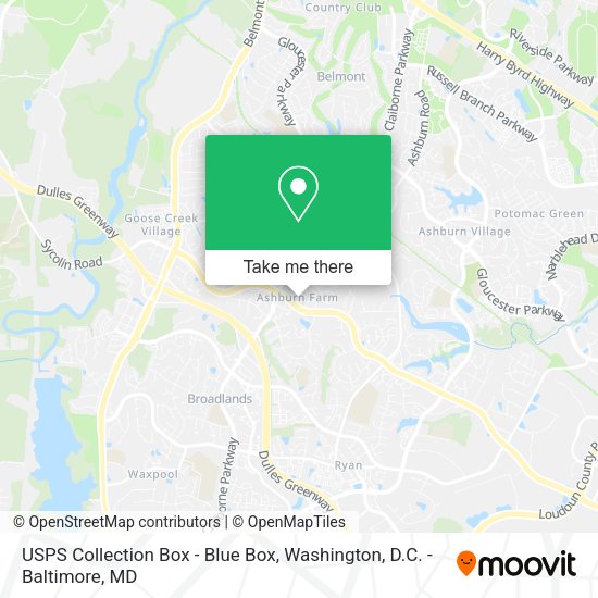 USPS Collection Box - Blue Box map