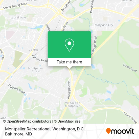Mapa de Montpelier Recreational