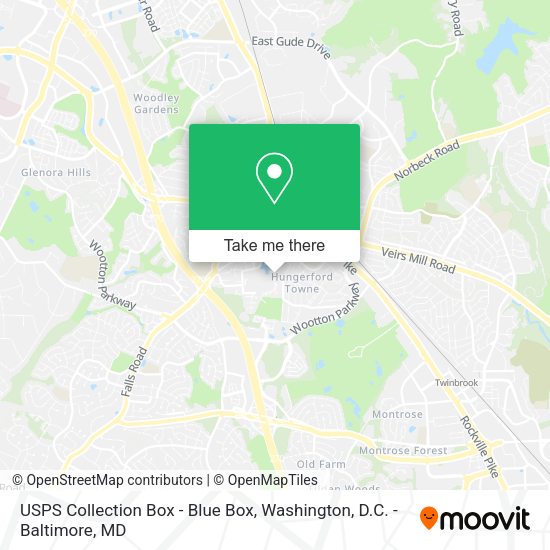 USPS Collection Box - Blue Box map