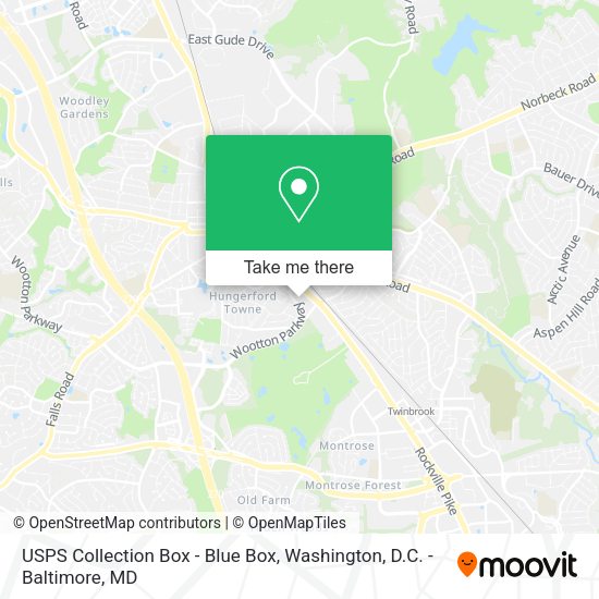 USPS Collection Box - Blue Box map