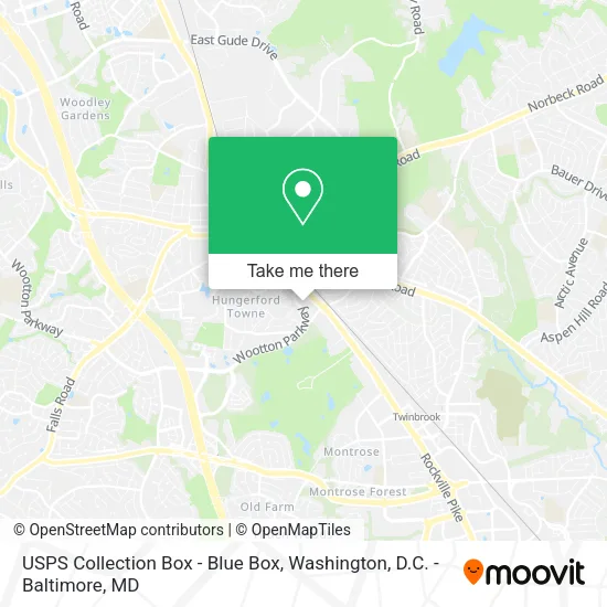 USPS Collection Box - Blue Box map