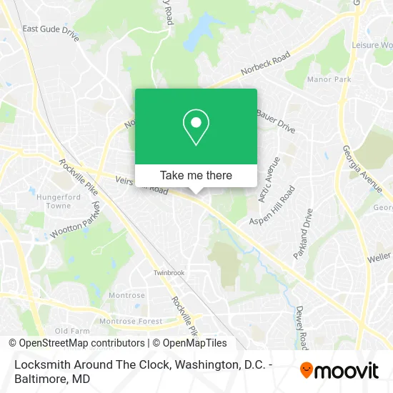 Locksmith Around The Clock map