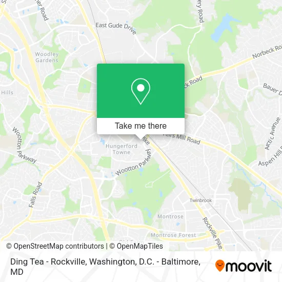 Ding Tea - Rockville map
