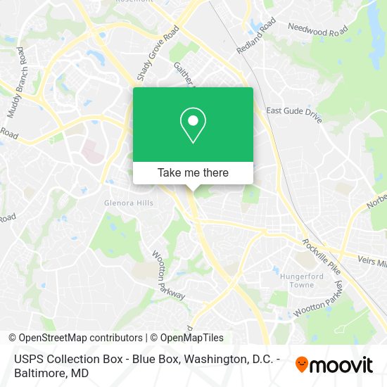 USPS Collection Box - Blue Box map