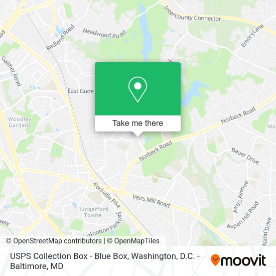 USPS Collection Box - Blue Box map