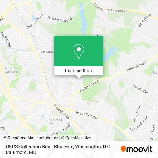 USPS Collection Box - Blue Box map