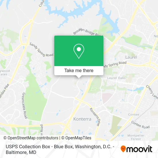 USPS Collection Box - Blue Box map