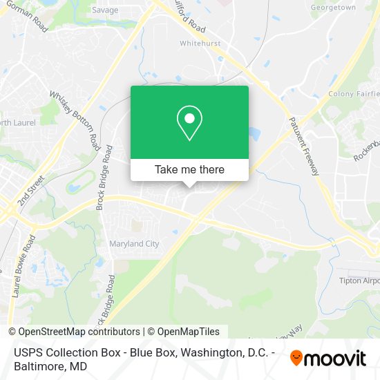 USPS Collection Box - Blue Box map