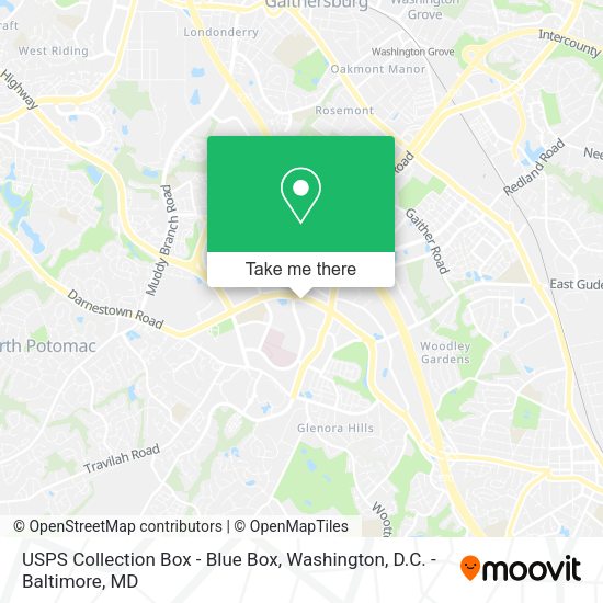 USPS Collection Box - Blue Box map