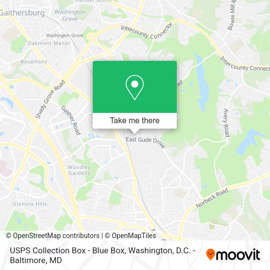 USPS Collection Box - Blue Box map