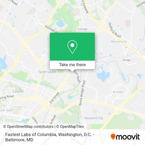 Fastest Labs of Columbia map