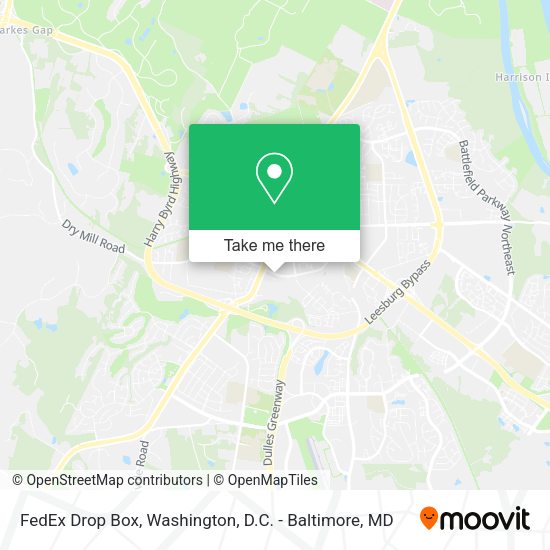 FedEx Drop Box map