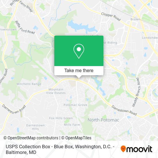 USPS Collection Box - Blue Box map