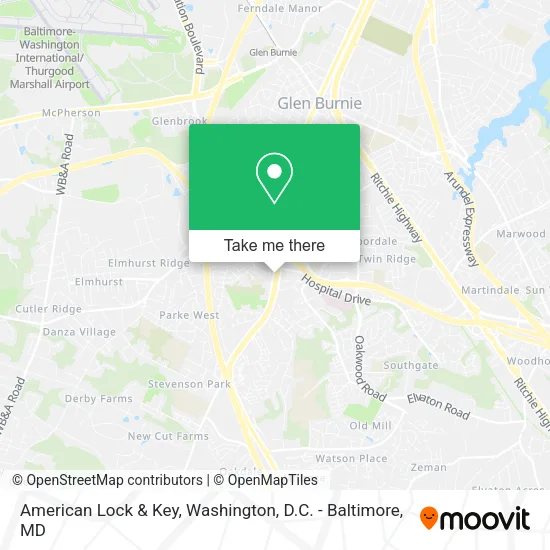 Mapa de American Lock & Key