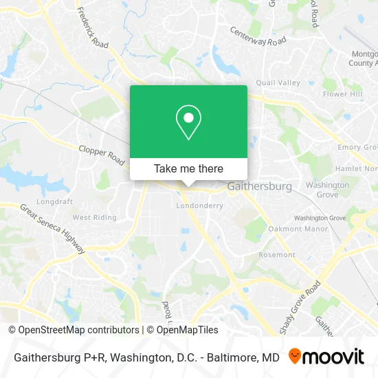 Gaithersburg P+R map