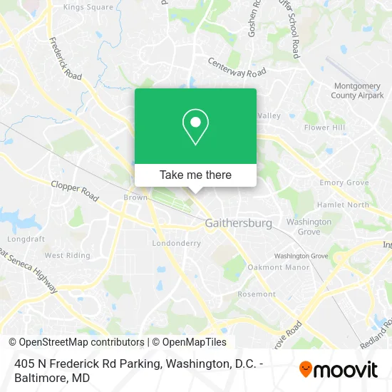 Mapa de 405 N Frederick Rd Parking